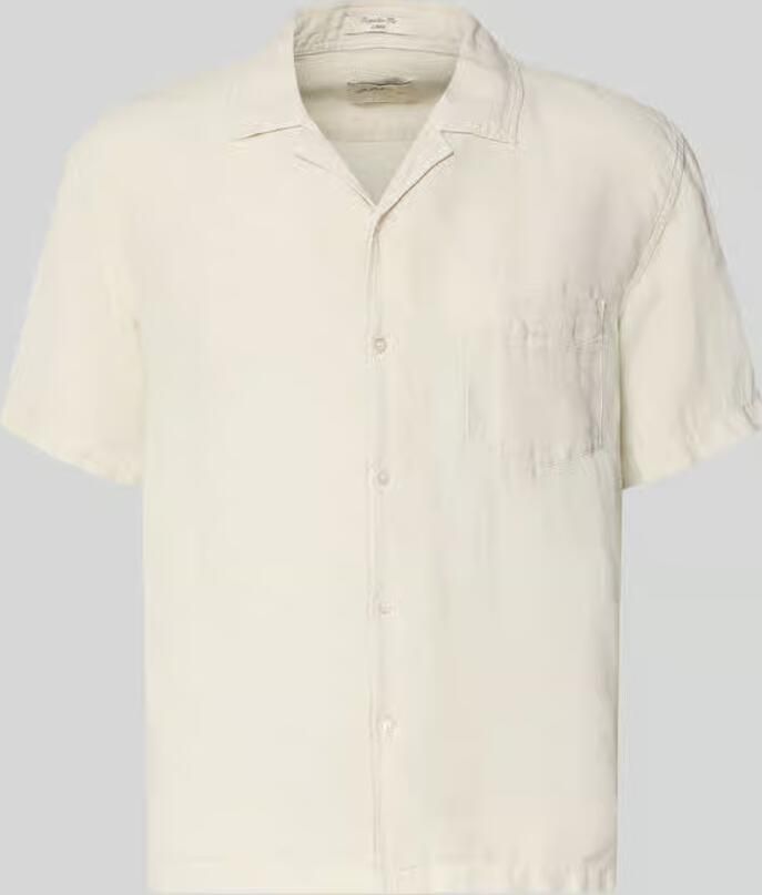 Gant regular fit linnen overhemd met borstzak en labelstitching - Foto 5