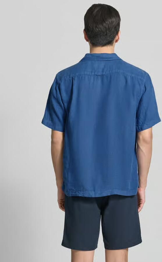 Gant regular fit linnen overhemd met borstzak en labelstitching - Foto 4