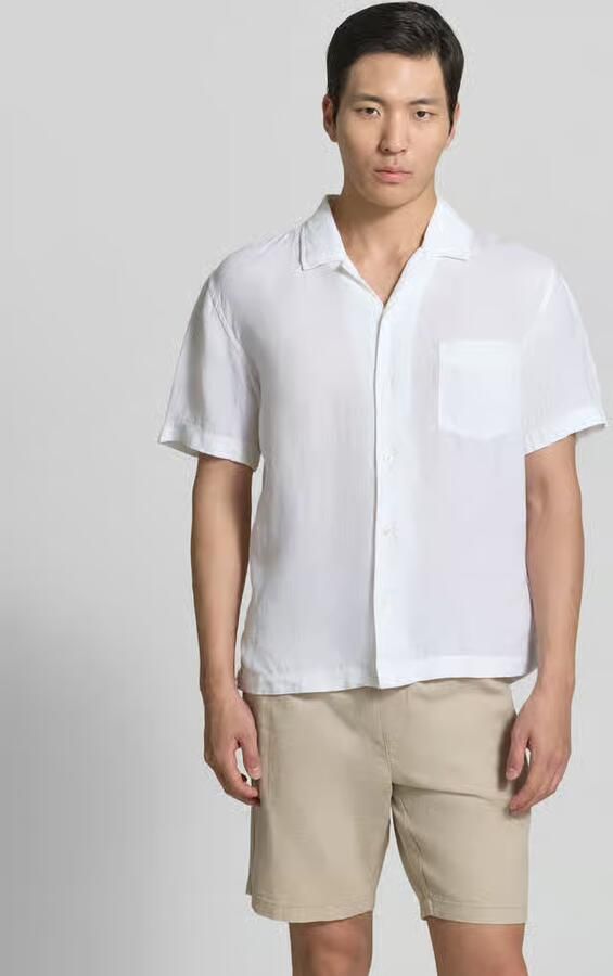 Gant regular fit linnen overhemd met borstzak en labelstitching - Foto 4