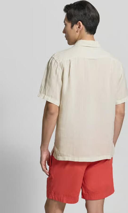 Gant regular fit linnen overhemd met borstzak en labelstitching - Foto 9