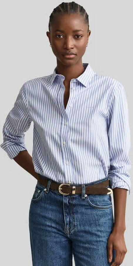 Gant Regular fit overhemdblouse met gestikt logo - Foto 3