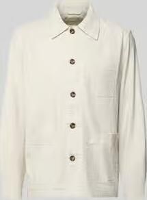 Gant regular fit overshirt van linnenmix