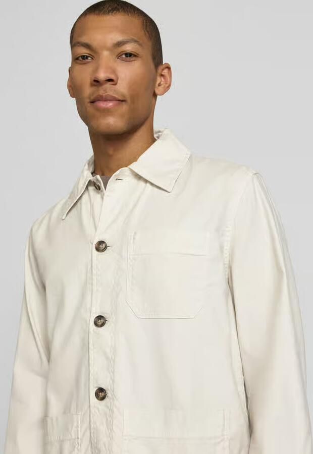 Gant regular fit overshirt van linnenmix