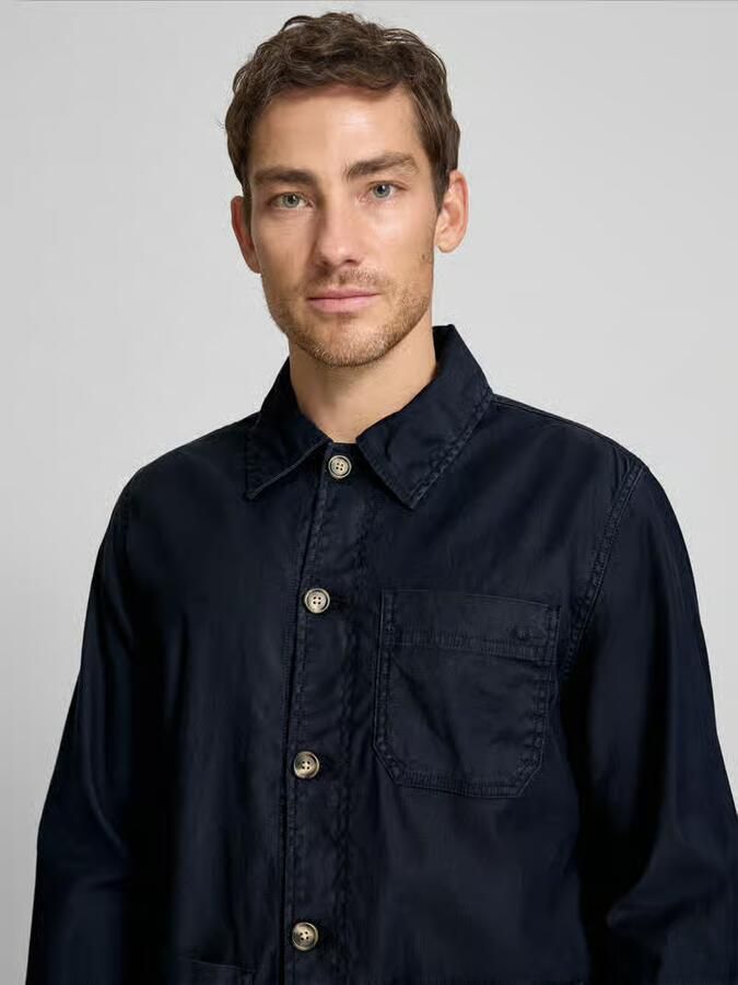 Gant regular fit overshirt van linnenmix