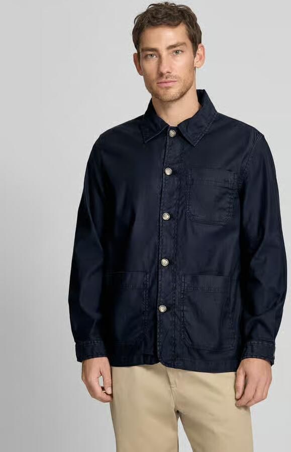 Gant regular fit overshirt van linnenmix - Foto 2