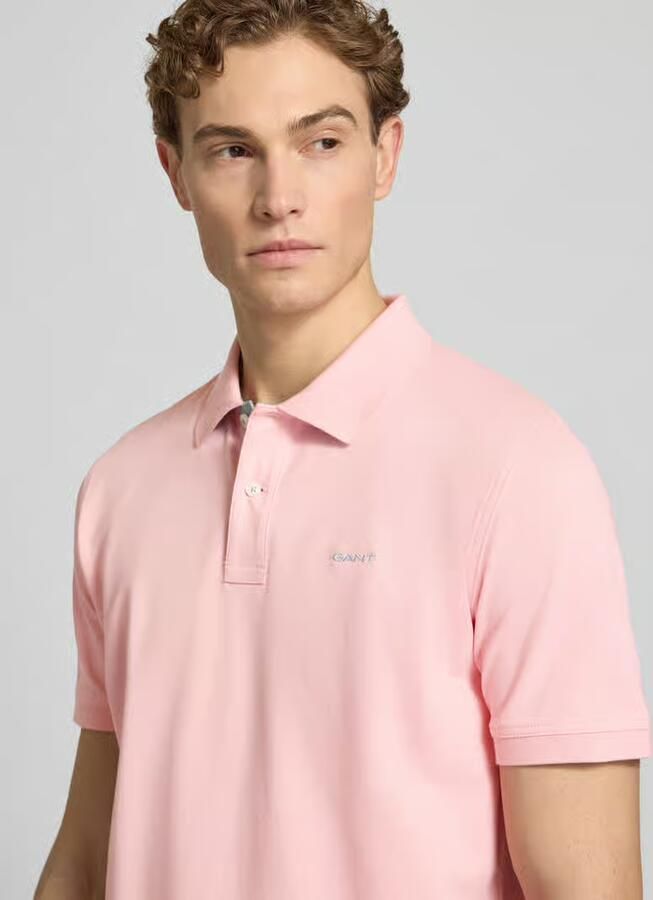 Gant Poloshirt REG CONTRAST PIQUE SS RUGGER met contrastkleurige inzetten - Foto 9