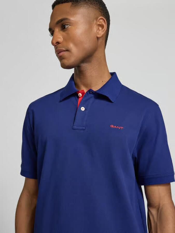 Gant Regular fit poloshirt met gestikt logo - Foto 4