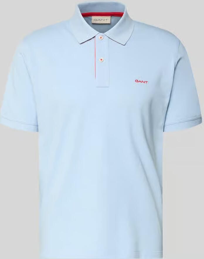 Gant Regular fit poloshirt met gestikt logo - Foto 2
