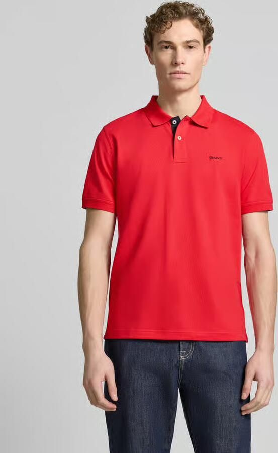 Gant Regular fit poloshirt met gestikt logo - Foto 4