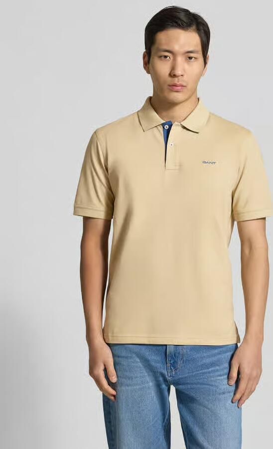 Gant Regular fit poloshirt met gestikt logo - Foto 4