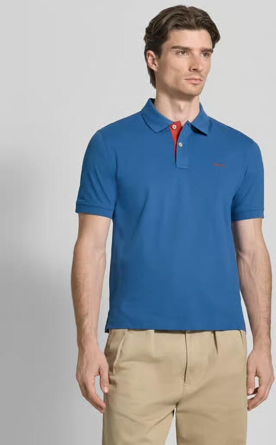 Gant Regular fit poloshirt met gestikt logo - Foto 3