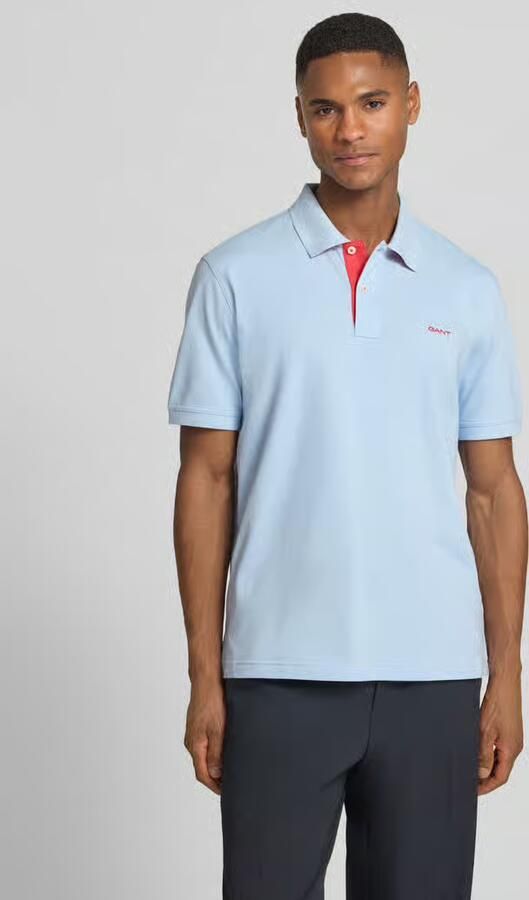 Gant Regular fit poloshirt met gestikt logo - Foto 4