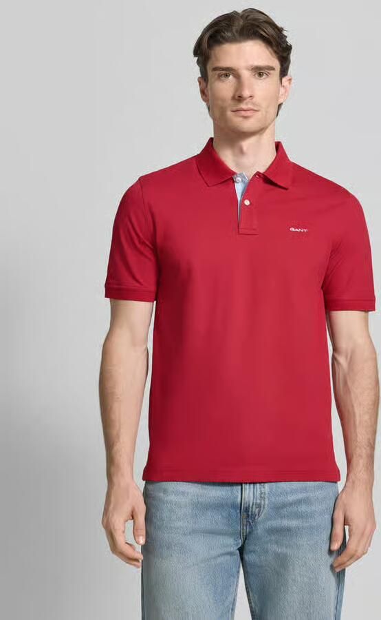 Gant Regular fit poloshirt met gestikt logo - Foto 4