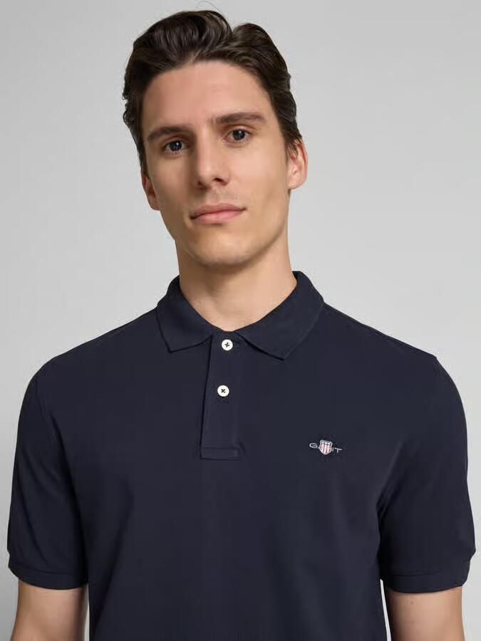 Gant Regular fit poloshirt met labelstitching model 'OXFORD'