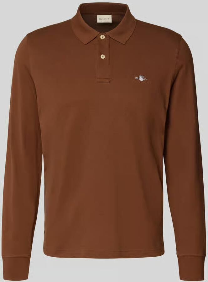 Gant Regular fit poloshirt met labelstitching