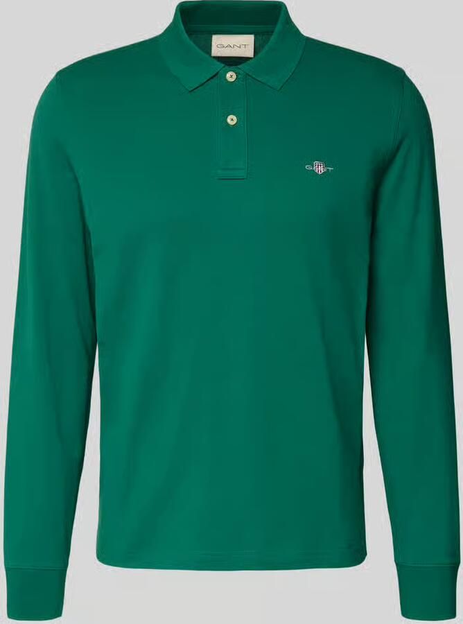 Gant Regular fit poloshirt met labelstitching