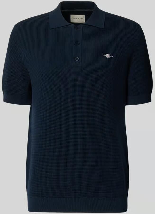 Gant regular fit poloshirt met labelstitching - Foto 2
