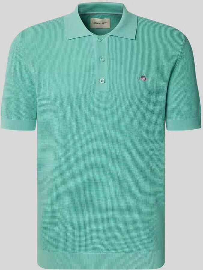 Gant regular fit poloshirt met labelstitching - Foto 2