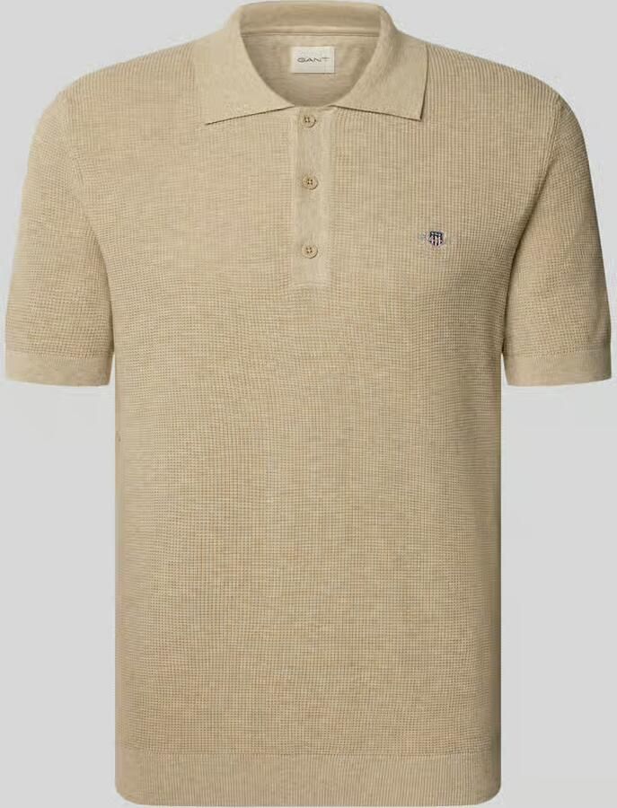 Gant regular fit poloshirt met labelstitching - Foto 2