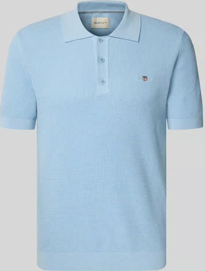 Gant regular fit poloshirt met labelstitching