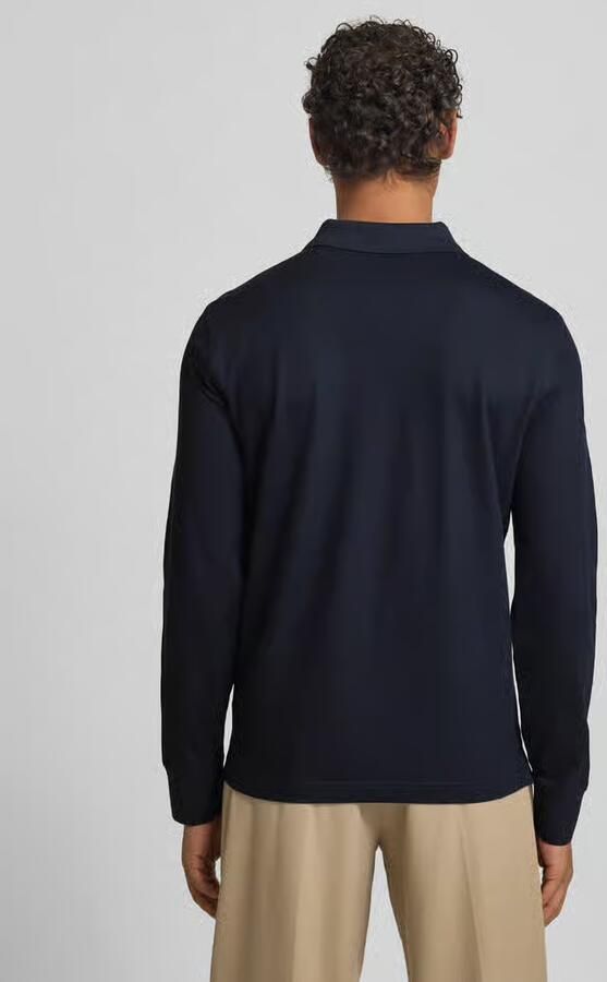 Gant Donkerblauwe polo met lange mouwen en 2 knopen Blue - Foto 11