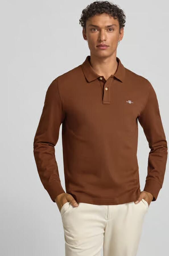 Gant Hoodie met labelstitching en kangoeroezak - Foto 7