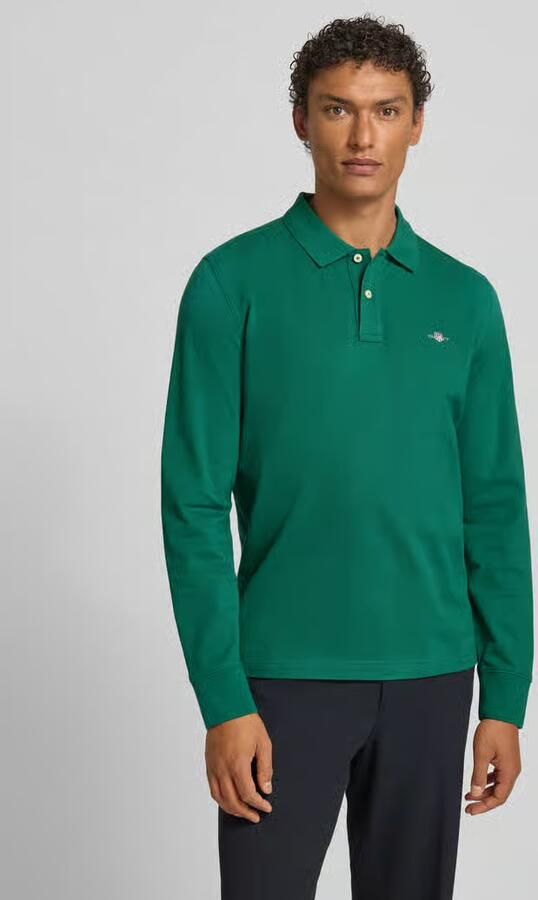 Gant Hoodie met labelstitching en kangoeroezak - Foto 11