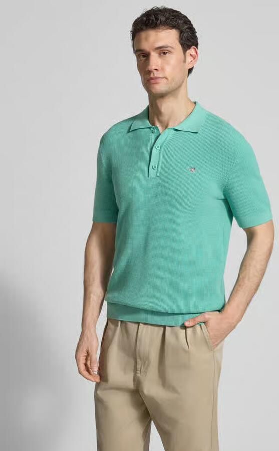 Gant regular fit poloshirt met labelstitching - Foto 6