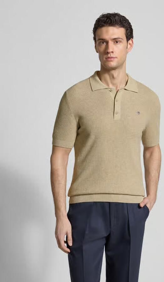 Gant regular fit poloshirt met labelstitching - Foto 4