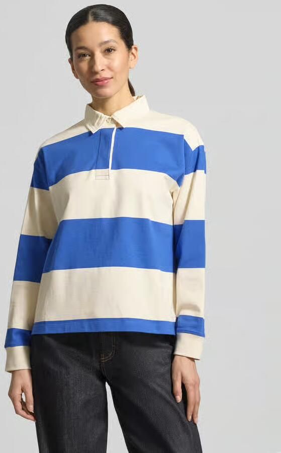 Gant Regular fit poloshirt met lange mouw met verborgen knoopsluiting - Foto 2