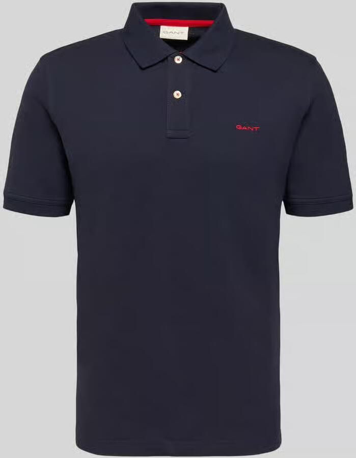 Gant Poloshirt REG CONTRAST PIQUE SS RUGGER met contrastkleurige inzetten - Foto 8