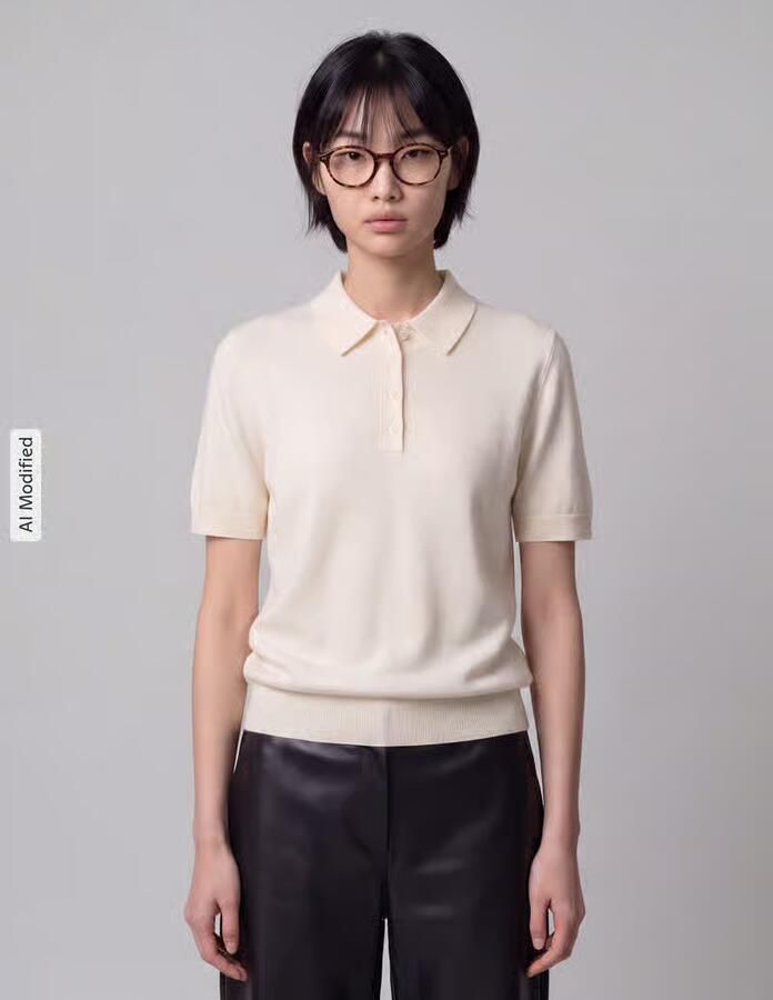 Gant Regular fit poloshirt van mix van katoen en kasjmier - Foto 3