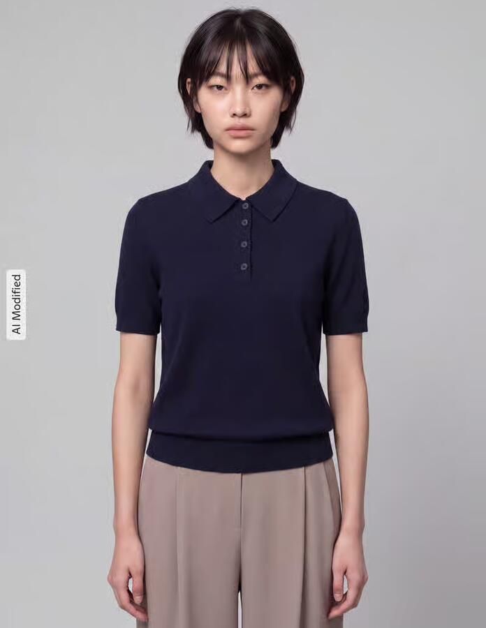 Gant Regular fit poloshirt van mix van katoen en kasjmier - Foto 2