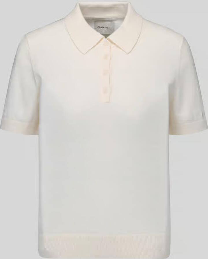 Gant Regular fit poloshirt van mix van katoen en kasjmier - Foto 2