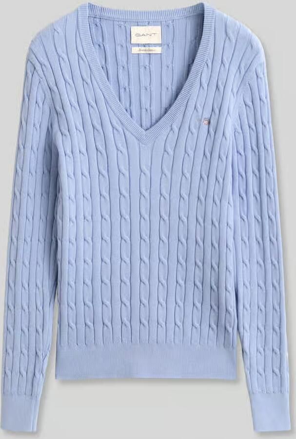 Gant regular fit pullover van katoenmix met gestikt logo - Foto 2