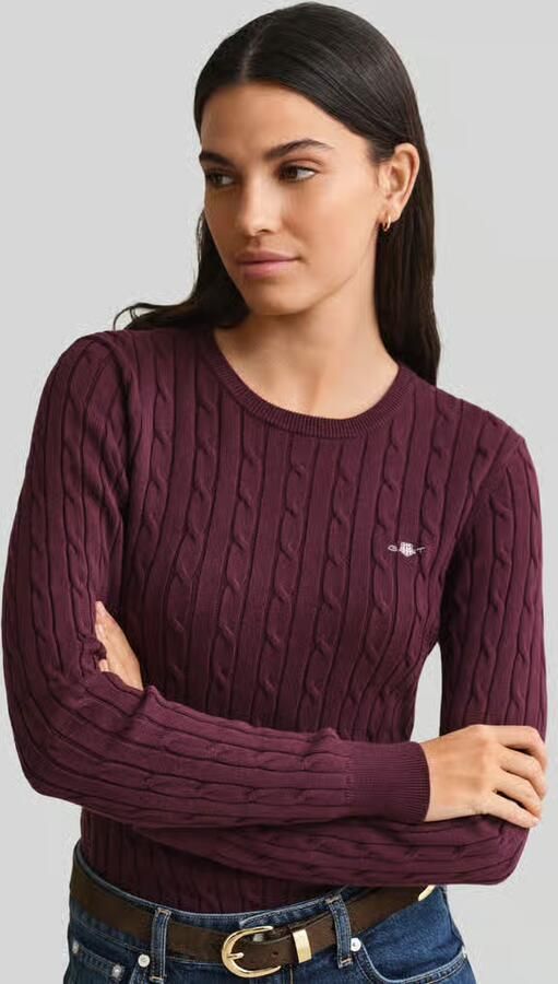 Gant regular fit pullover van katoenmix met gestikt logo