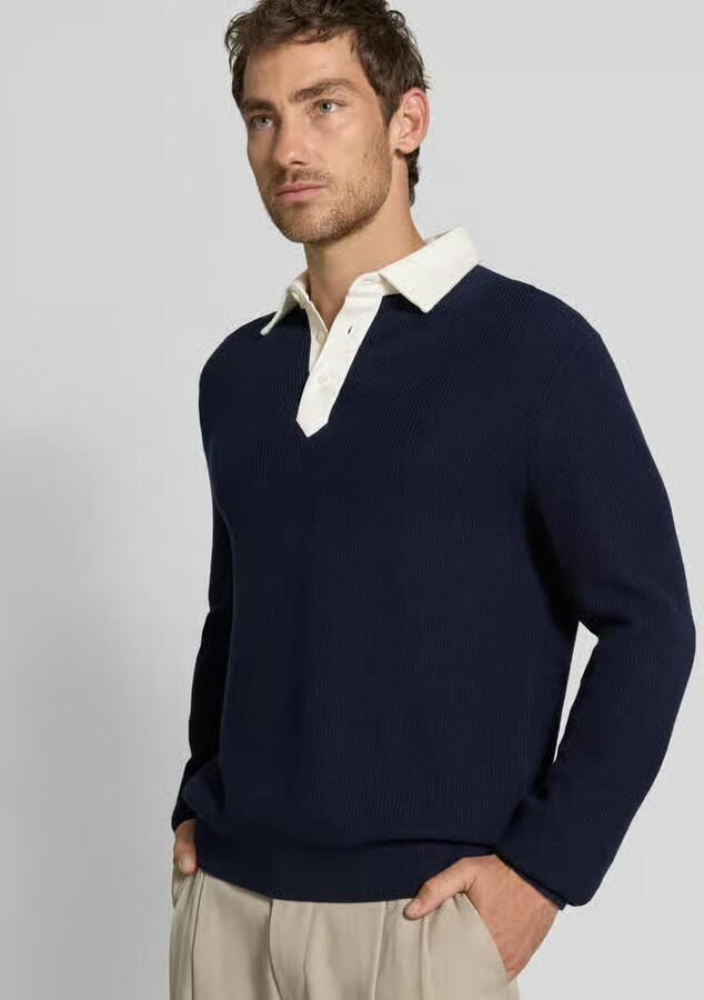 Gant Regular fit pullover van mix van katoen en wol - Foto 2