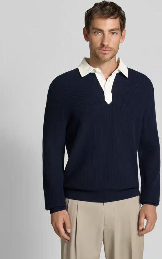 Gant Regular fit pullover van mix van katoen en wol - Foto 3