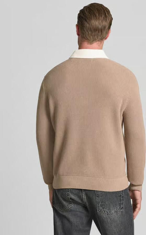 Gant Regular fit pullover van mix van katoen en wol - Foto 3