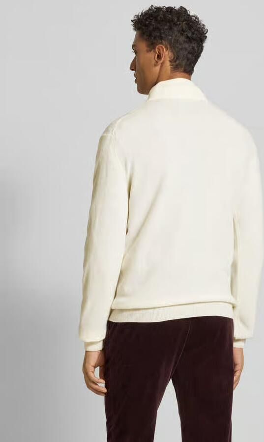 Gant Regular fit pullover in gebreide look van zuiver lamswol