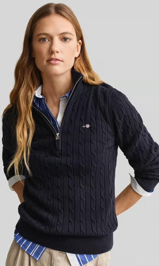 Gant Regular fit schipperstrui van puur katoen met gestikt logo