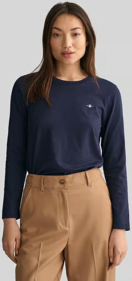 Gant Shirt met lange mouwen REG SHIELD LS T-SHIRT klein logoborduursel op borsthoogte - Foto 11