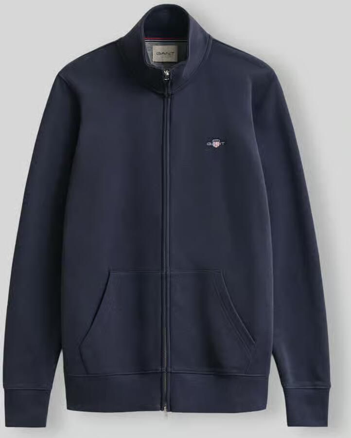 Gant Sweatvest REG SHIELD FULL ZIP SWEAT met logoborduursel op borsthoogte