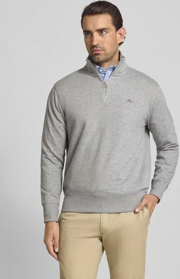 Gant Sweatshirt REG SHIELD HALF ZIP SWEAT met logoborduursel op borsthoogte - Foto 17