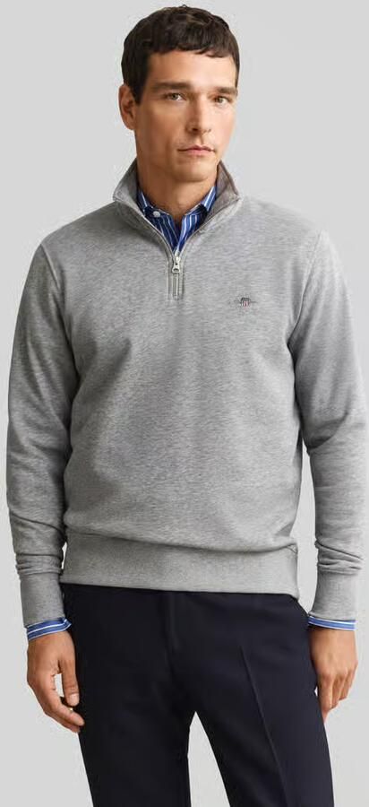 Gant Sweatshirt REG SHIELD HALF ZIP SWEAT met logoborduursel op borsthoogte - Foto 15