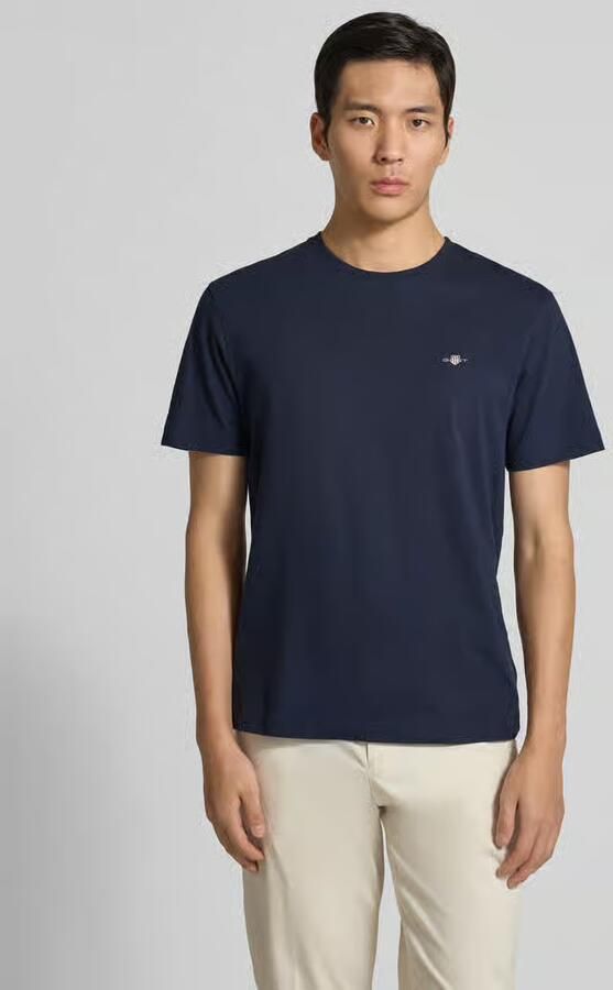 Gant T-shirt REG SHIELD SS T-SHIRT met logoborduursel op borsthoogte - Foto 16