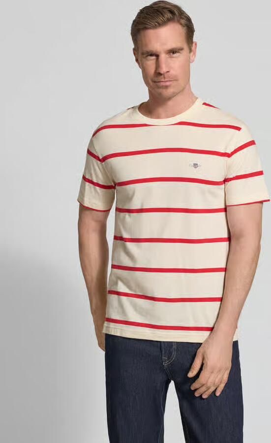 Gant Regular Fit T-shirt met logo-stiksel - Foto 4