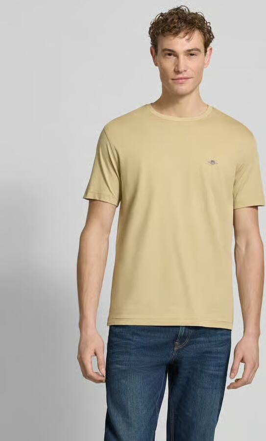 Gant Regular Fit T-shirt met logo-stiksel - Foto 3