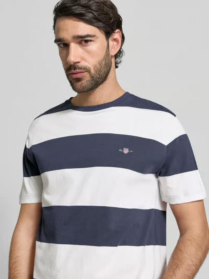 Gant Regular fit T-shirt met logoprint model 'BAR' - Foto 2
