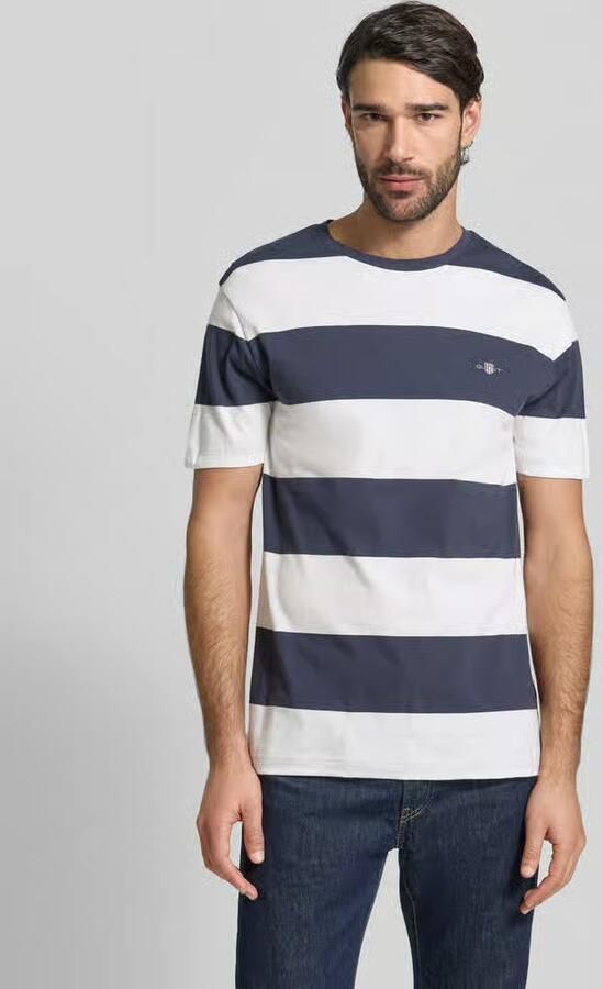 Gant Regular fit T-shirt met logoprint Model 'BAR' - Foto 4